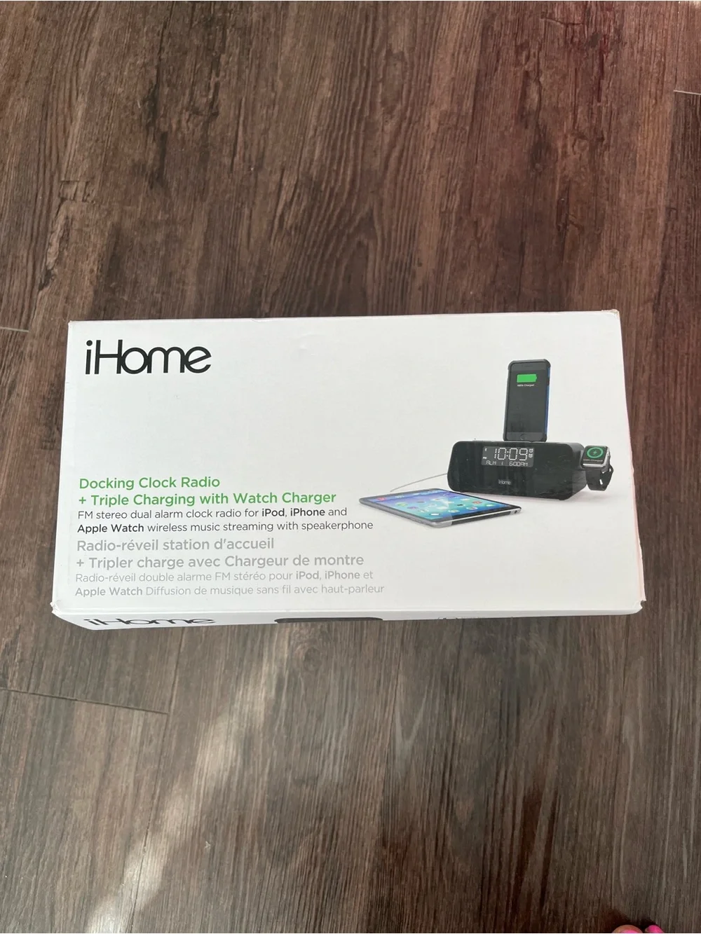 iHome Alarm Clock, Radio, Watch Charger Docking Station
